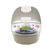 Zojirushi NS-LAC05 Electric Rice Cooker Warmer 3 Cup LCD Screen Stainless Steel - £49.02 GBP