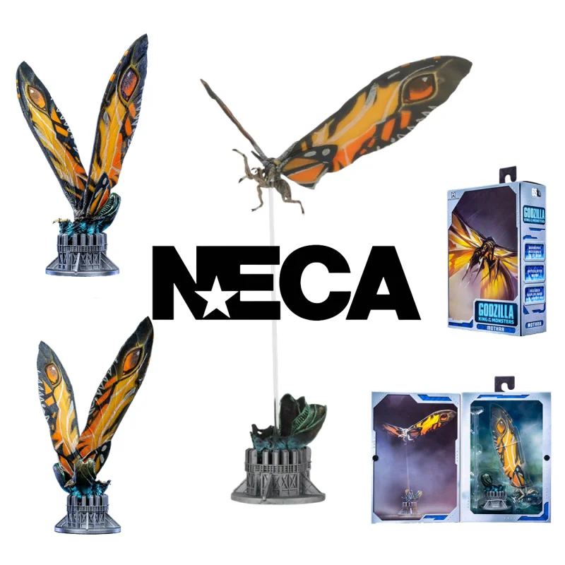 Neca Movie Godzilla King Of The Monsters Mothra 7inch Figures Kids Toys Desktop - £38.24 GBP