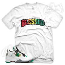 White BW BLESSED Sneaker T Shirt for J1 4 Rasta Lucid Green Carnival Multi - £20.16 GBP+