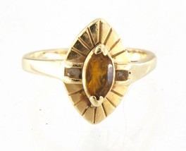 Citrine Women&#39;s Cluster ring 14kt Yellow Gold 415327 - £238.96 GBP