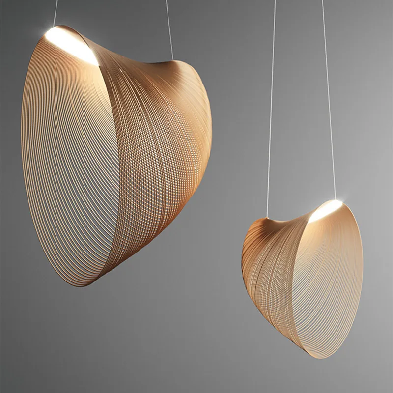 Wooden Pendant Lights for Dining Table Living Room Coffee Restaurant Led... - $170.12+