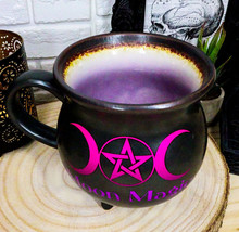 Ebros Triple Moon Magic Witch Cauldron Reduction Fired Ceramic Mug Or Bowl 32oz - £18.49 GBP
