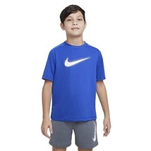 Nike Boys' Dri-FIT Graphic Training Shirt Royal Blue Medium DX5386-480 - $30.00
