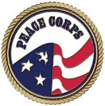 Peace Corps Medallion for Box Cremation Urn/Flag Case - 2 Inch Diameter - £73.80 GBP