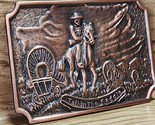 Vintage Belt Buckle Tall in the Saddle Western Horse and Cowboy Very Lig... - $16.14