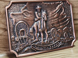 Vintage Belt Buckle Tall in the Saddle Western Horse and Cowboy Very Lig... - $16.14