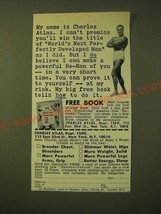 1966 Charles Atlas Book Ad - My name is Charles Atlas. I can&#39;t promise - £14.62 GBP