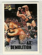 Ax Of Demolition signed autographed wrestling card 1990 Classic WWF WWE WCW - £7.67 GBP