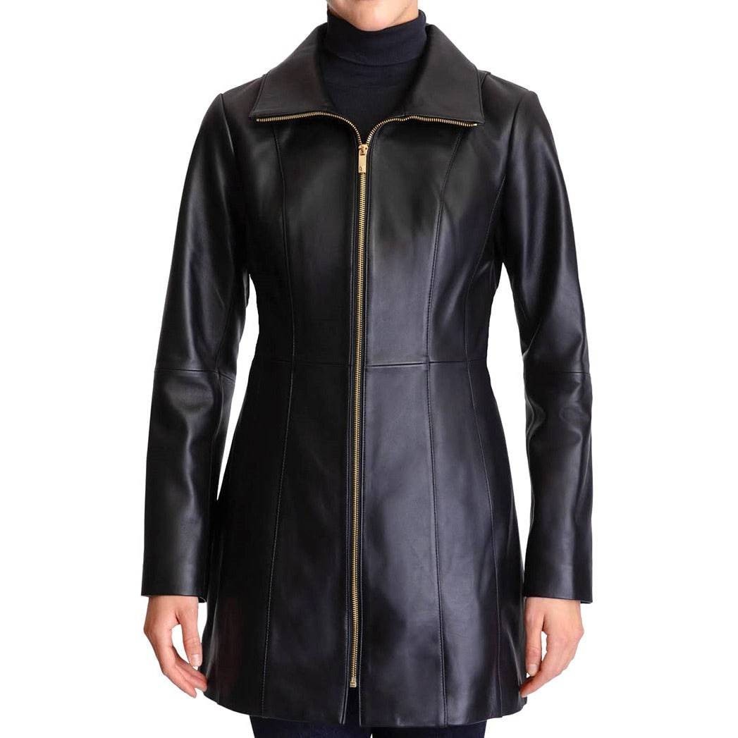 Anne Klein Women's Mid-length Leather Coat Item image 2