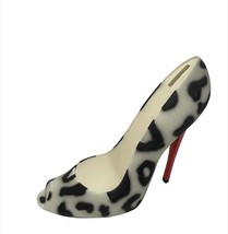 Stiletto Shoe Money Bank Leopard Spots High Heel Durable Woman Cash Bottom Plug image 1