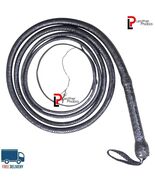 Genuine Leather Bullwhip 4–16 Feet 16 Plait Handmade Bull whip training ... - $38.40+