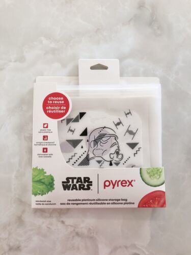 Pyrex Star Wars Stormtropper Reuseable Silicone Storage Sandwhich Bag - $8.89