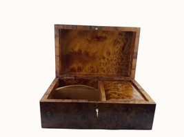 Large Thuya Wood Storage Jewelry Box, Handencrved Wooden Gift Box, Premium Jewel - $189.00