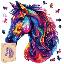 Horse Head Wooden Puzzle for Adults Horse Wooden Jigsaw Puzzles15.8 * 18... - $54.65