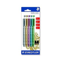 Staedtler 8323-SBK5 Metallic Markers - Assorted Colours, Pack of 5  - £14.11 GBP