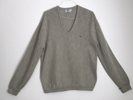 Vintage Lacoste IZOD Gray Pullover Sweater XL Blue Gator Orlon Acrylic A... - £27.14 GBP