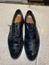 Allen Edmonds Men&#39;s Black Leather McAllister Black Tip size 10.5. D Dress Shoe - £47.68 GBP
