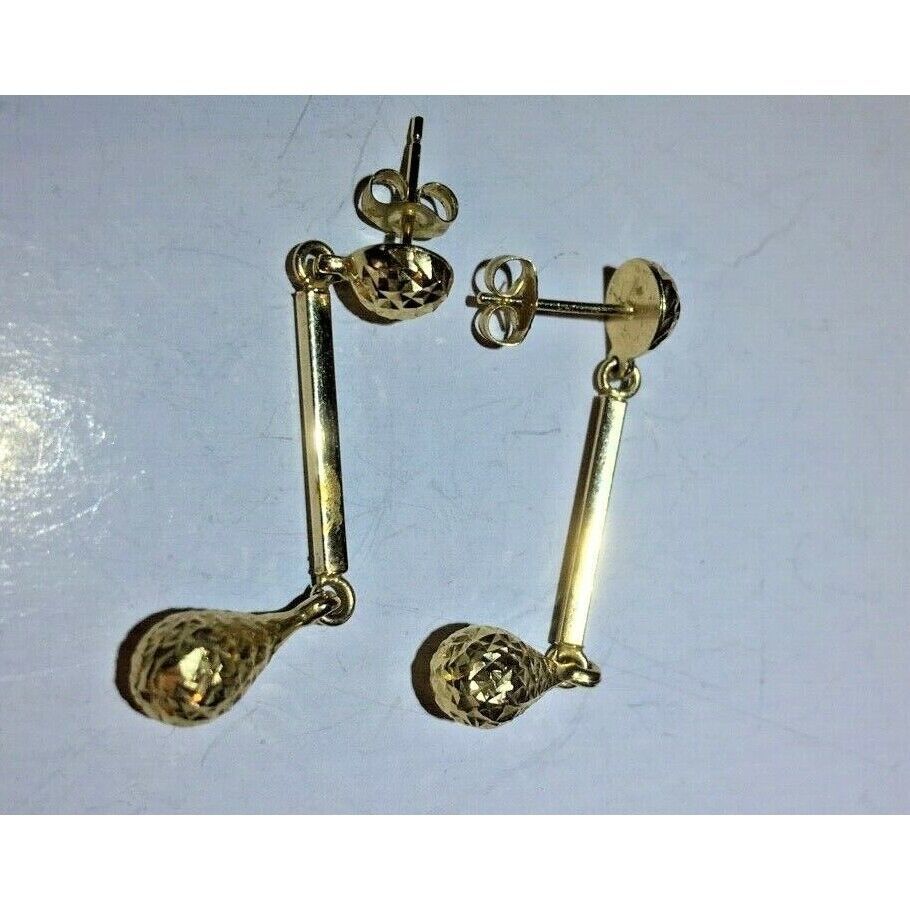 14K YELLOW GOLD DROP/DANGLE EARRINGS SKY Item image 5