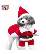 Christmas Santa Claus Pet Coat Dog Cat Suit Dress Up Xmas Skirts Costume... - £7.80 GBP+