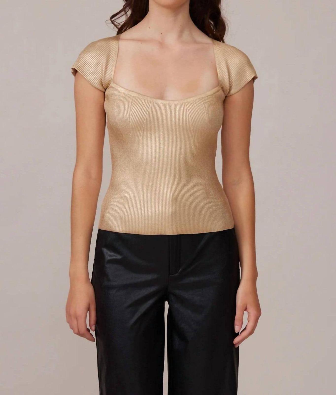 Lucy Paris Ryan Knit Scoopneck Top Size L - $58.41