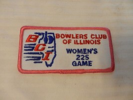 Bowlers Club of Illinois Women&#39;s 225 Game Patch from the 90s Red Border - $9.50