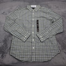 Banana Republic Shirt Mens L Gray Long Sleeve Button Up Collar Plaid Cotton - $22.65