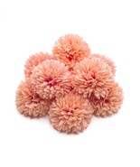 silllule 10Pcs Pink Artificial Chrysanthemums Ball Flowers,Artificial Fl... - £10.13 GBP