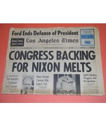 Richard Nixon Impeachment Resignation Newspaper Vintage 1974 Watergate A... - €42,52 EUR