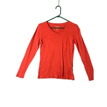 Sonoma Womens Size Small Everyday Tee Tshirt Long Sleeve Vneck Rust - £7.63 GBP