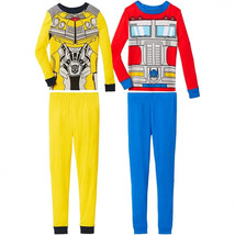 Transformers Bumblebee and Optimus Prime Boy&#39;s 4-Piece Pajama Set Multi-... - $29.98