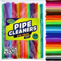 348PCS Pipe Cleaners - Chenille Stems for DIY Art - Children’s Craft Sup... - $12.86