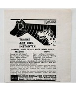 1969 Canine Behavior Dog Sound Device Control Advertisement Pet Product ... - €17,15 EUR