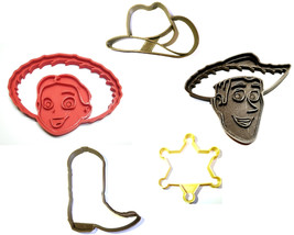 Woody And Jessie Toy Story Cowboy Cowgirl Set Of 5 Cookie Cutters USA PR1106 - $11.99