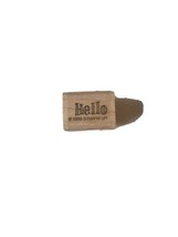 Stampin Up! Hello Shadow Look Rubber Stamp 1999 Wooden Mounted Teeny Tiny - £5.48 GBP