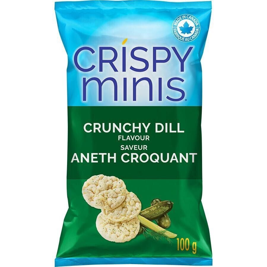 3 X Quaker Crispy Minis Gluten-Free Crunchy Dill Chips 100g Each -Free shipping - $27.09