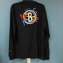 Brooklyn Nets Basketball Nike Courtside City Edition Long Sleeve Shirt M... - £33.02 GBP