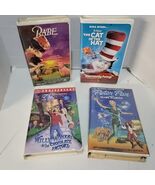 VHS Lot of 4 Children's Various Studios Clamshell Peter Pan Willy Wonka ... - $7.95