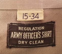 US Army WWII officer&#39;s wool service shirt &quot;Regulation Army Officer&quot; 15-3... - £27.94 GBP
