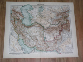 1910 Map Of Persia Iran Afghanistan Pakistan United Arab Emirates Turkmenistan - £26.22 GBP