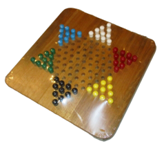 Wooden Chinese Checkers &amp; Chess Board Game - Sealed - £10.93 GBP