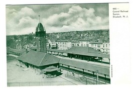 Central Railroad Station Undivided Back Postcard Elizabeth New Jersey - £13.98 GBP