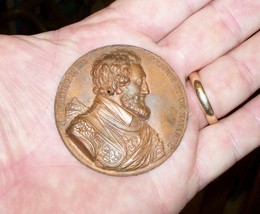 Henry Iv Henri Iiii 4 Roi De Bronze Medal King France Navarre Baron De Puymaurin - £86.04 GBP