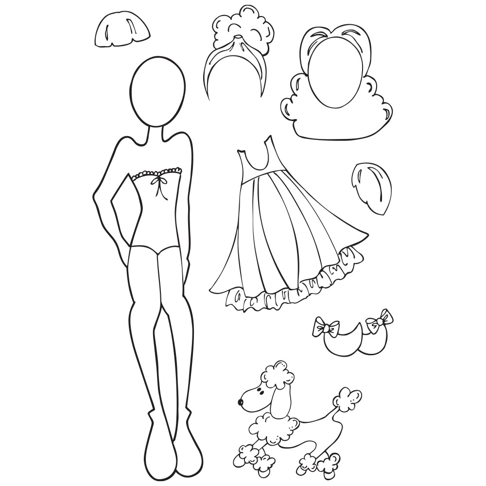 Prima Marketing Julie Nutting Mixed Media Cling Rubber Stamp Halie - $15.80