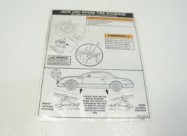 2002-2005 ford thunderbird tbird spare tire changing instructions manual - £19.65 GBP