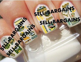 Green Bay Packers Promo 24 Different Designs》Salon Quality Nail Art Decals - $23.02
