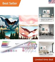 Relaxing Paint by Numbers Set - 12x16 Canvas for Adults with Brushes &amp; P... - $29.99