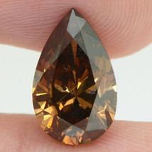Brown Pear Shape Diamond Real Natural Fancy Color SI1 Loose Certified 3.51 Carat - £4,423.69 GBP