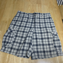 Timberland Cargo Shorts Men&#39;s Size 34 Outdoor Plaid Pockets - $16.77