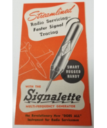 Signalette Multi Frequency Signal Generator Radio Sales Brochure 1950 Cl... - $23.70