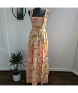 Billabong Feelin Fine Maxi Dress Medium Pink Orange Women’s Boho Beachwear - €36,20 EUR